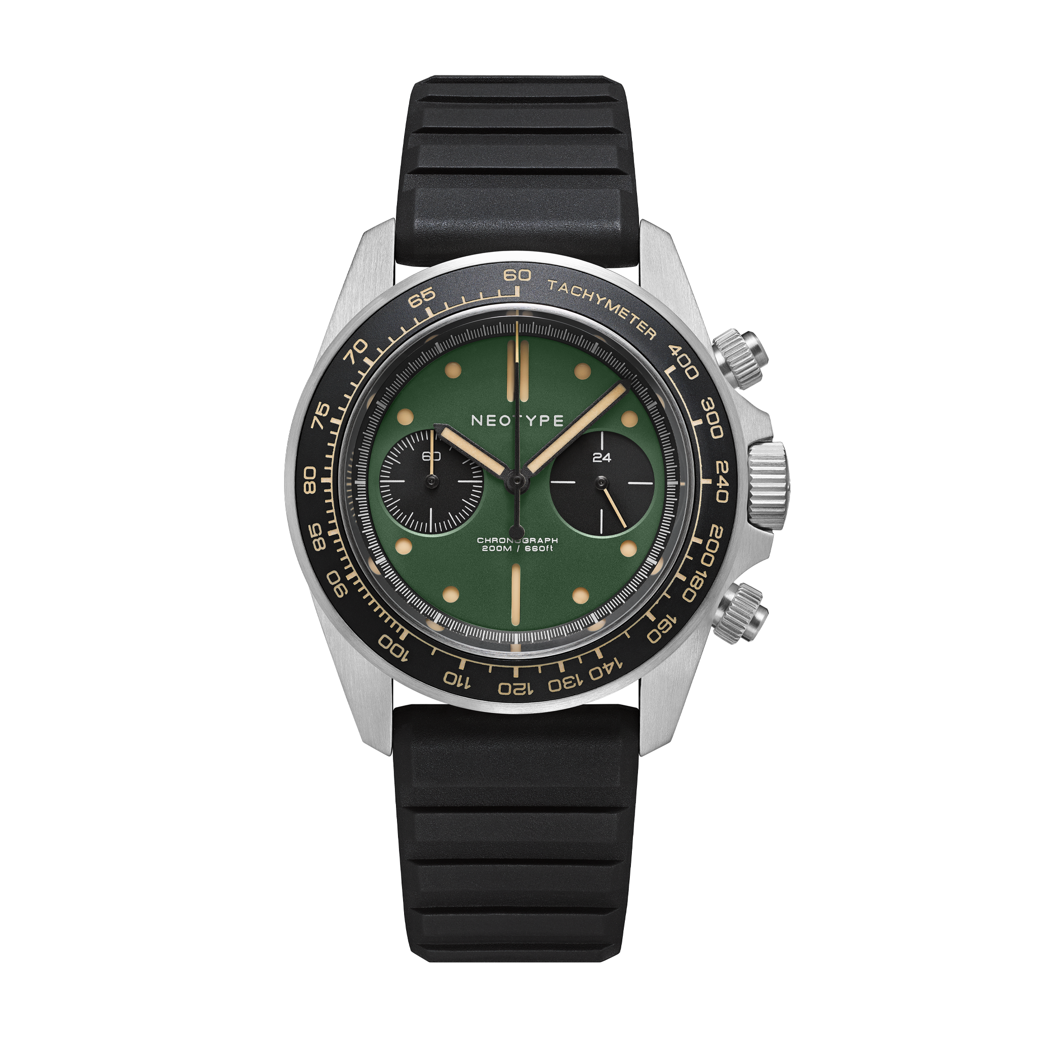 Acier et cadran Vert + Old Radium