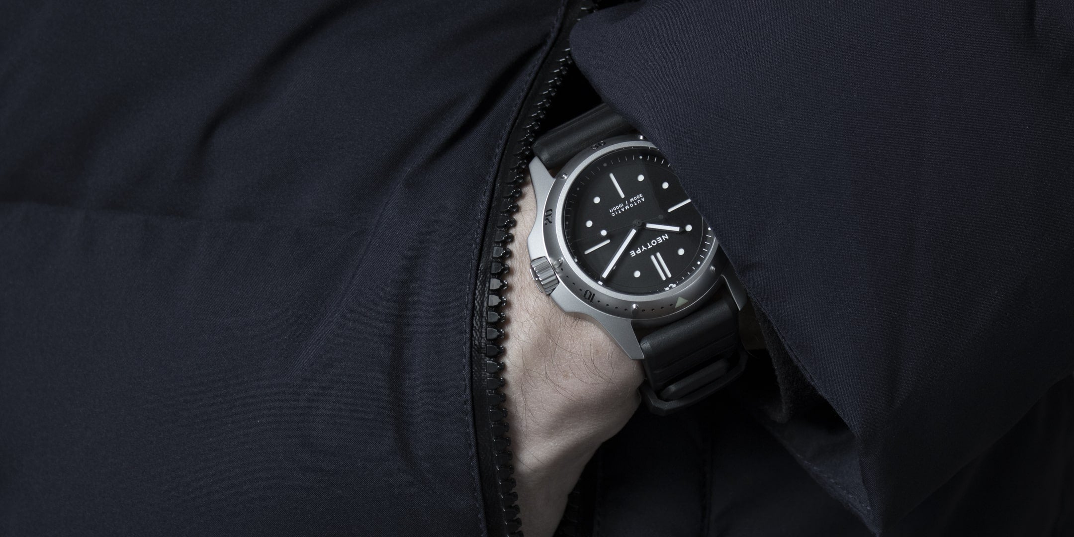 Bracelet FKM noir pour montres automatique homme