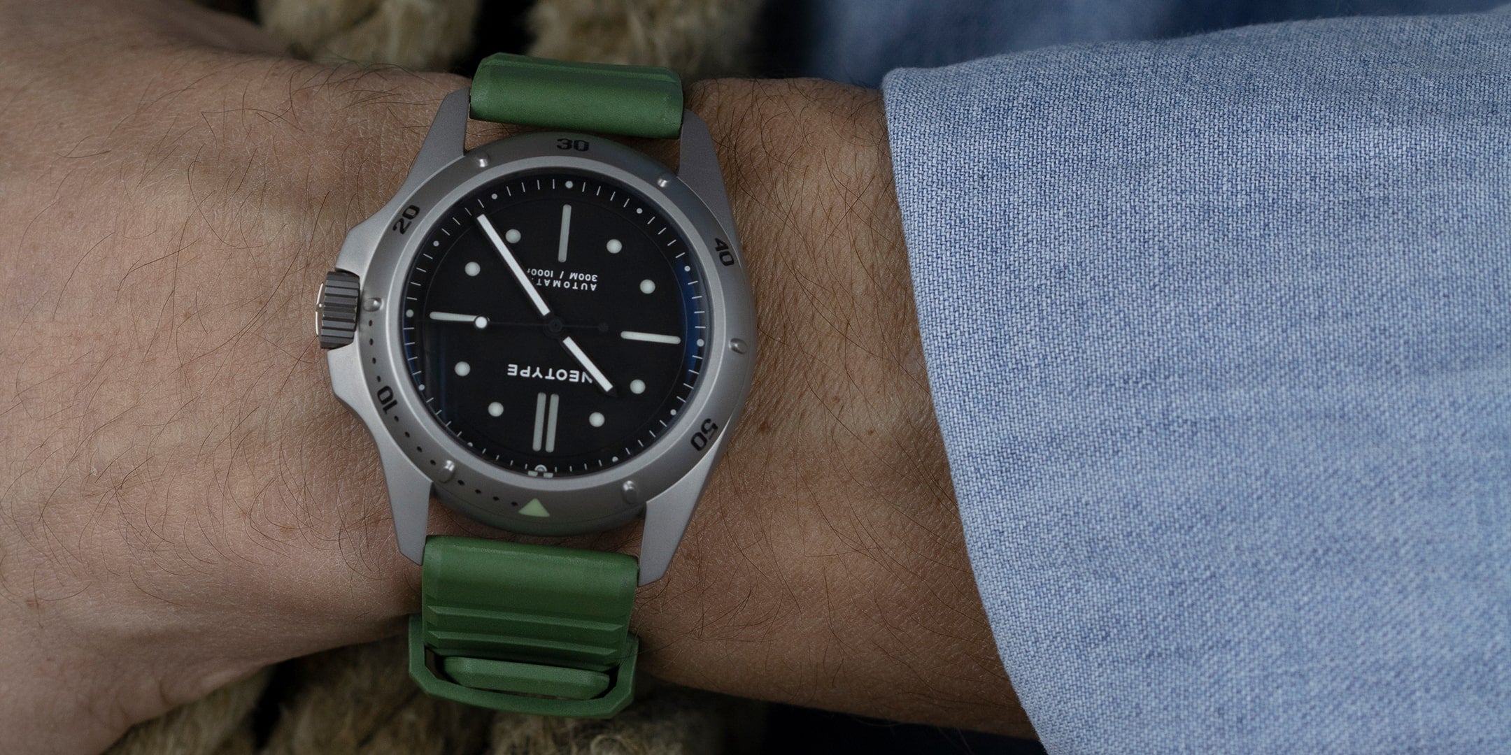 Bracelet pour montres de plongée pour homme vert