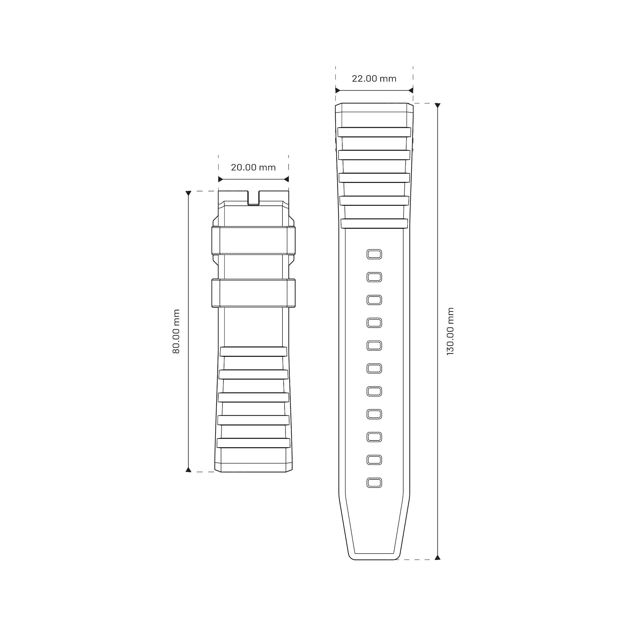 Bracelet FKM Noir | NEOTYPE WATCHES montre de luxe homme