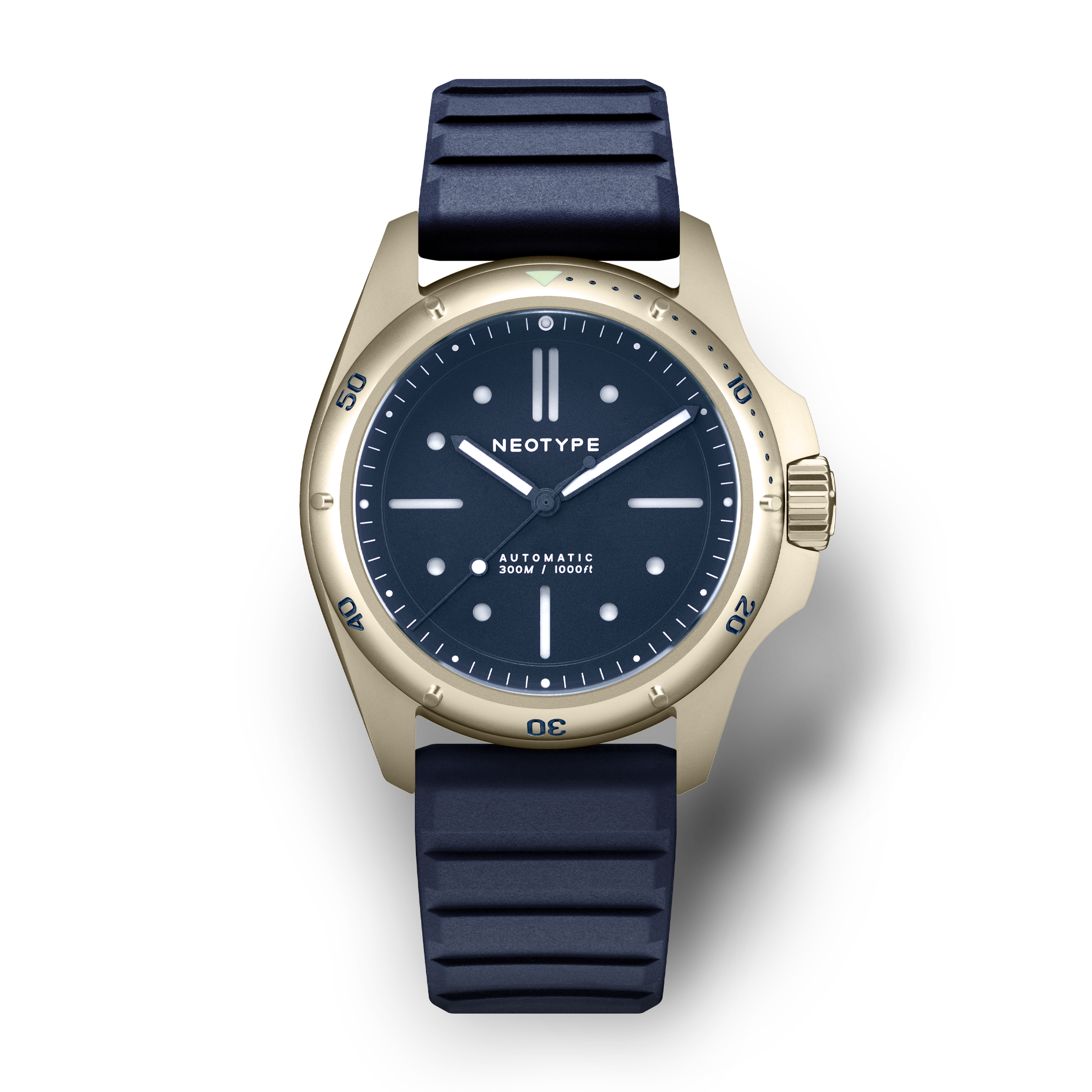 Acier PVD Or et cadran Bleu