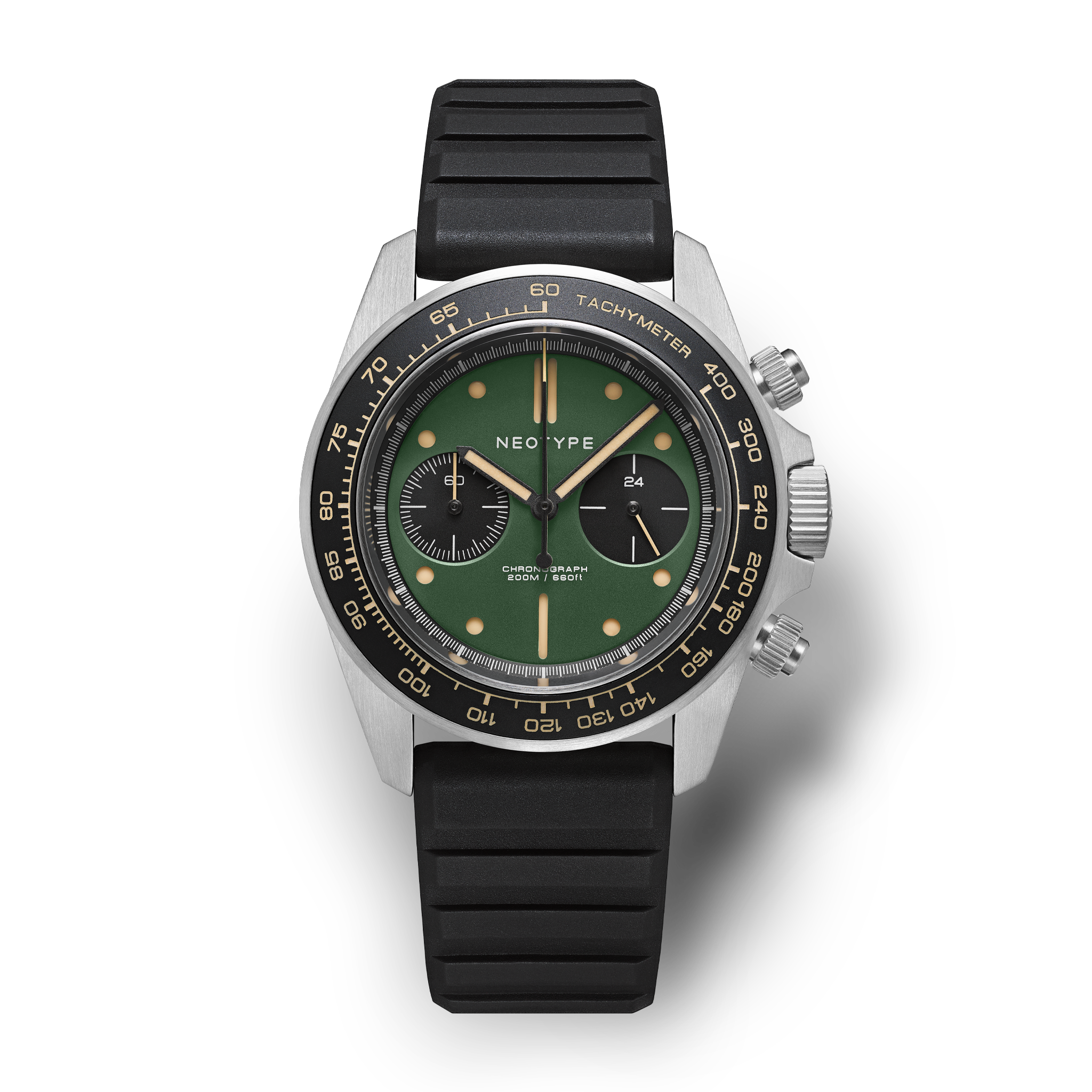 STAINLESS STEEL – GREEN DIAL + OLD RADIUM