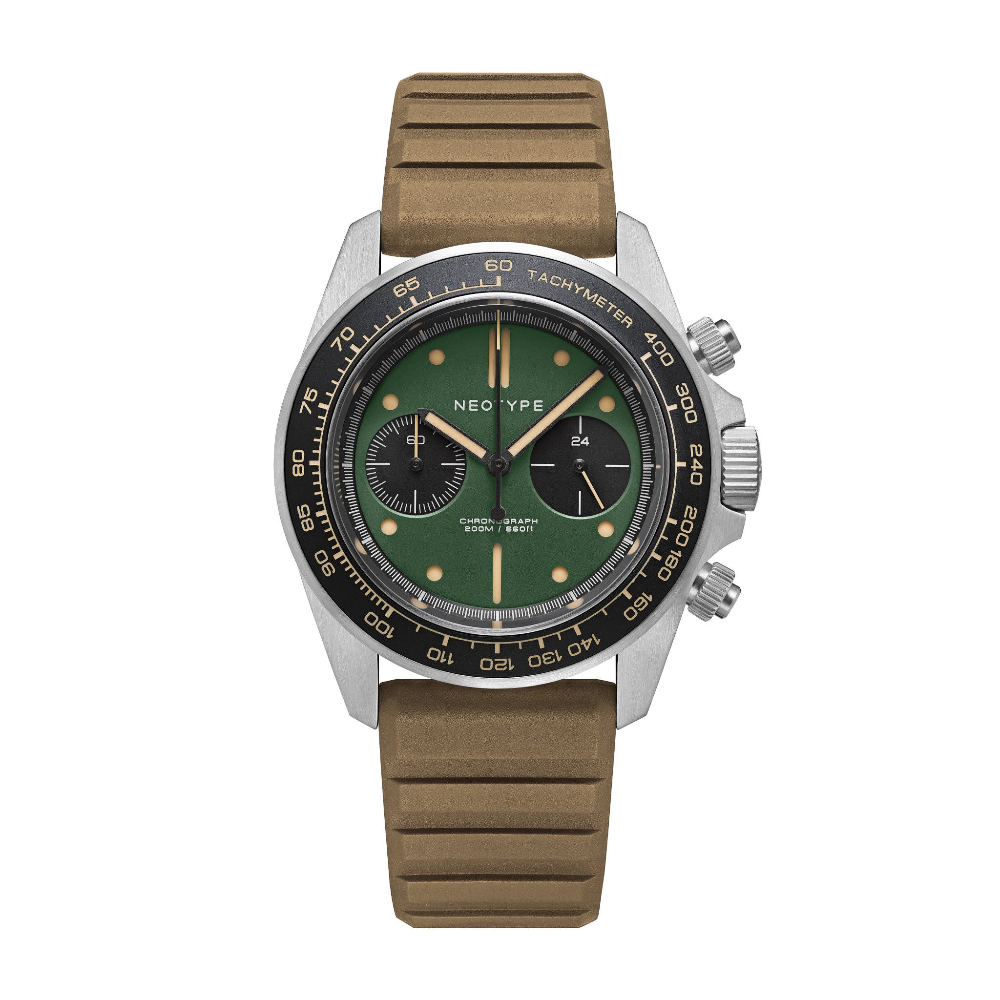 Acier et cadran Vert + Old Radium