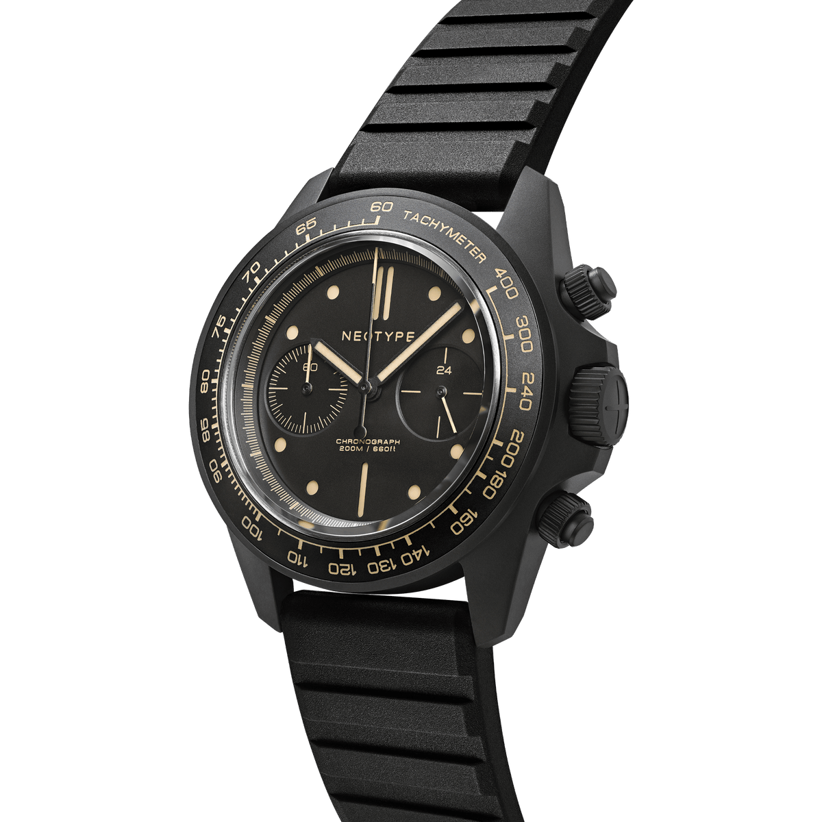 Black PVD Watch - Black Dial + Old Radium - LM02 Type C