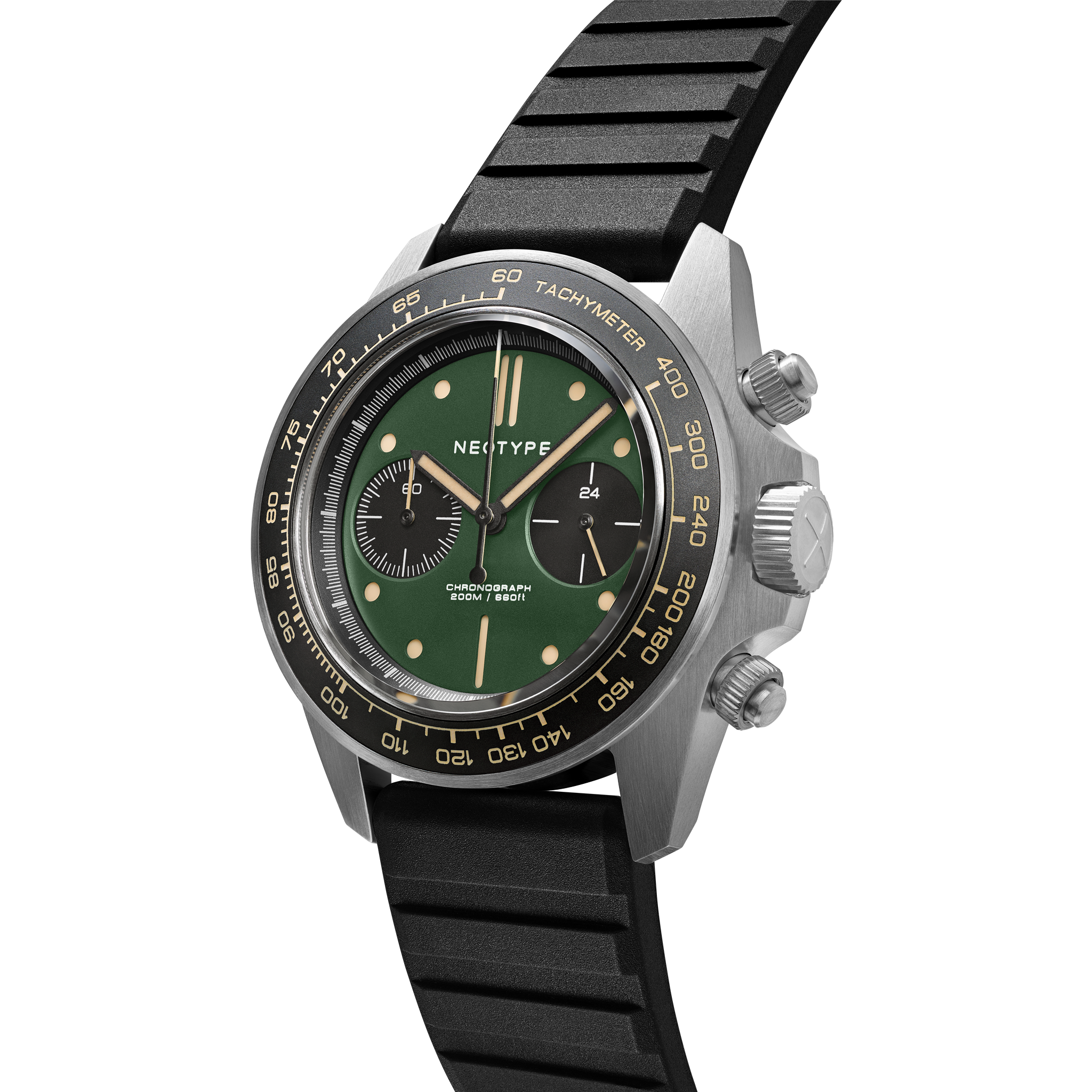 Acier et cadran Vert + Old Radium