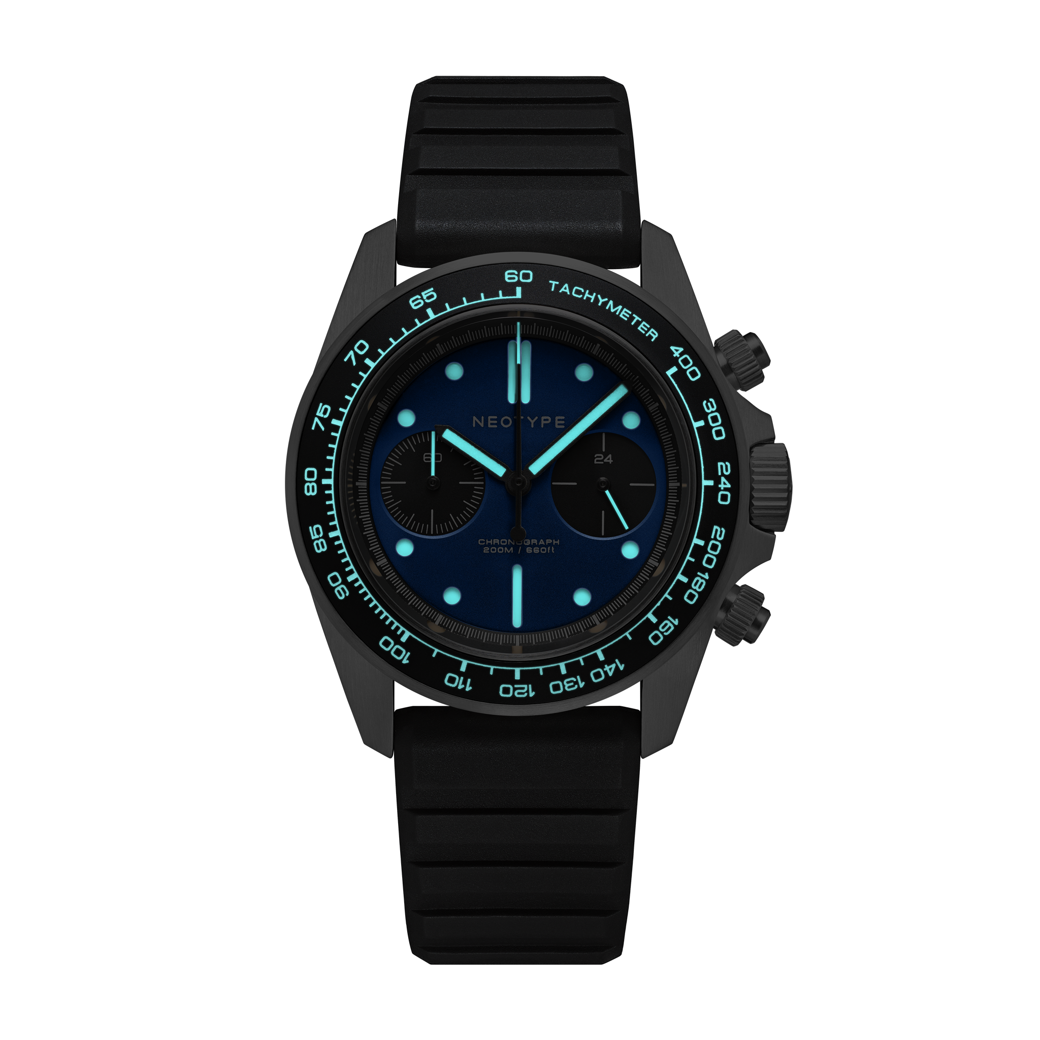 Acier et cadran Bleu + Old Radium