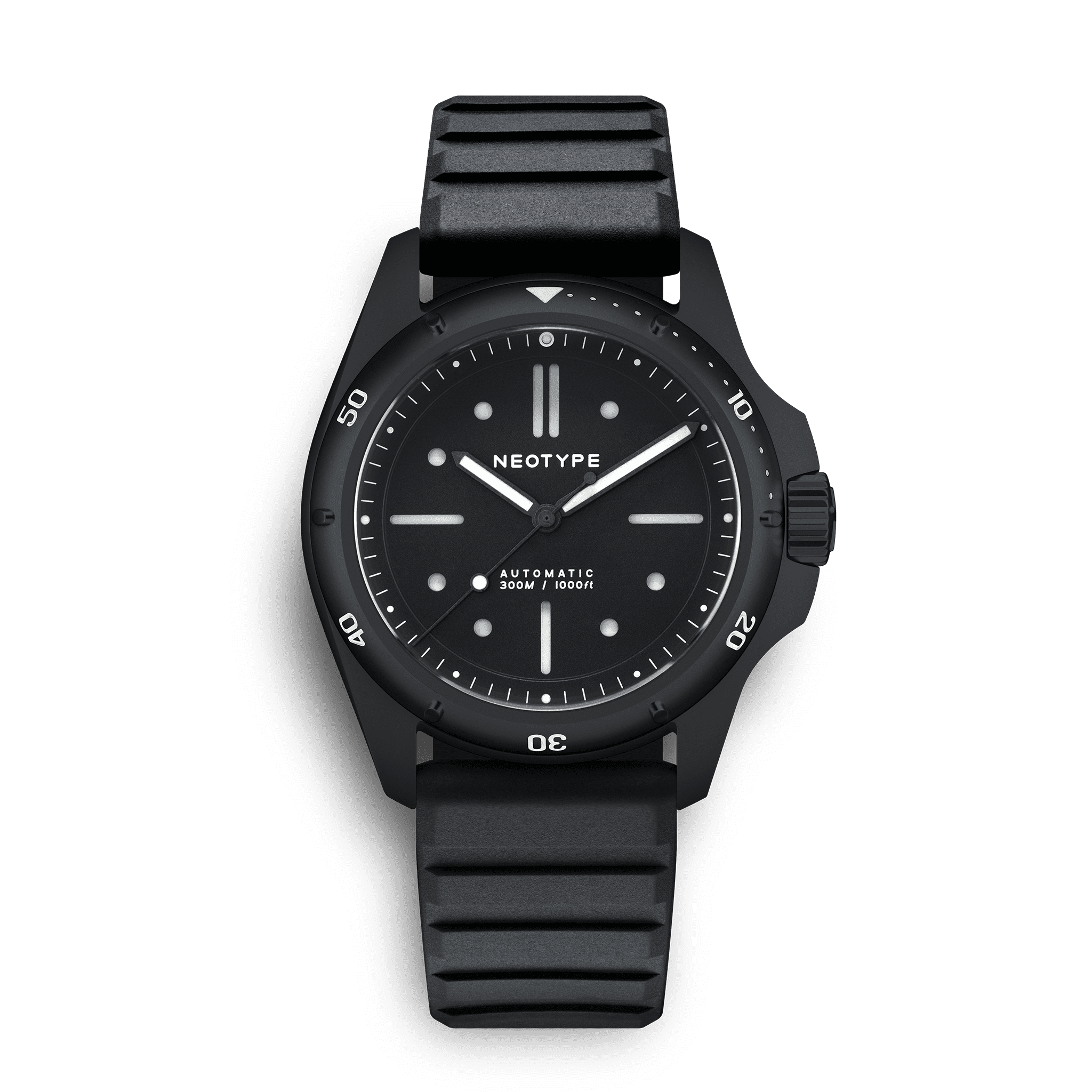 LM01 Type D - Acier PVD Noir / Noir | NEOTYPE WATCHES montre de luxe homme